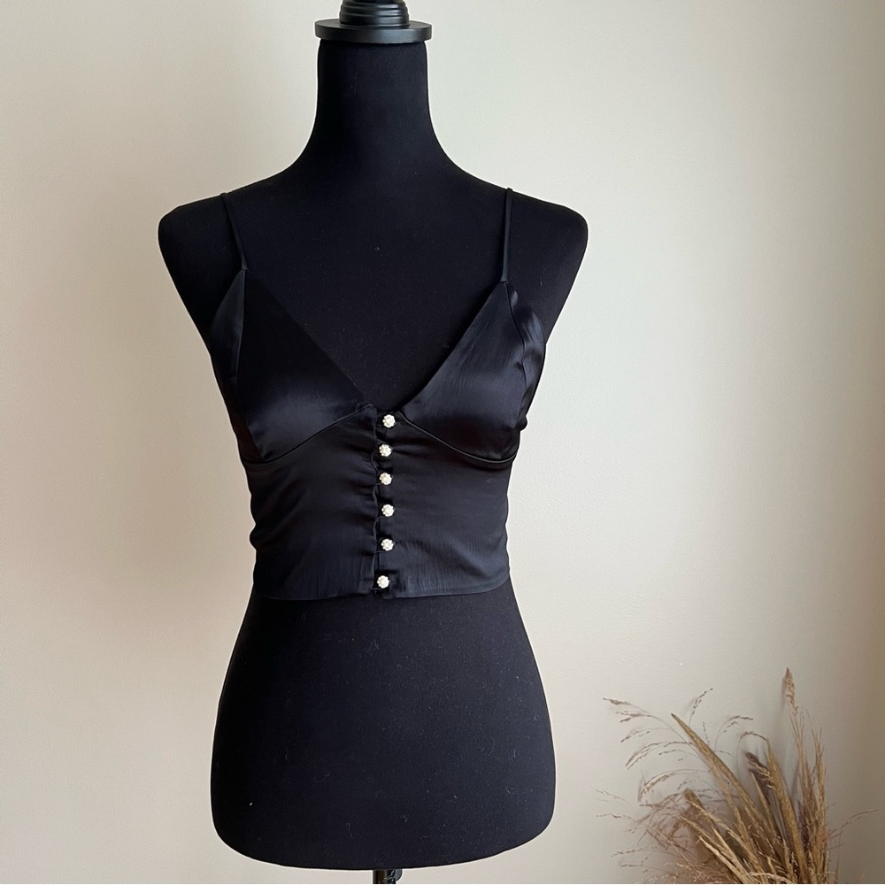 Zara Black Crop Top - Size XS